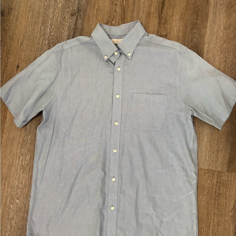 Casual Light Gray Button Down Shirt for Men